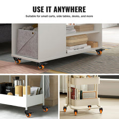 Set of four 2-inch threaded stem caster wheels with dual brakes and 110 lbs capacity.