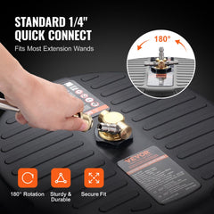 15-inch pressure washer surface cleaner with dual nozzles for efficient outdoor cleaning.