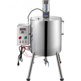 Stainless steel 30L lipstick filling machine with 35W heating mixer and control panel.