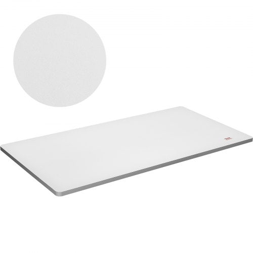 White particle board desktop 47.2x29.5 inches with chamfered edges and melamine finish