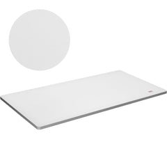 White particle board desktop 47.2x29.5 inches with chamfered edges and smooth finish