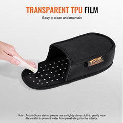 Black Bostome red light therapy slipper with 120 LEDs and easy-clean TPU lining.