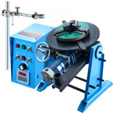 Blue Bostome rotary welding positioner with 50kg capacity, 0-90° tilt, and 0.5-6 RPM speed control.