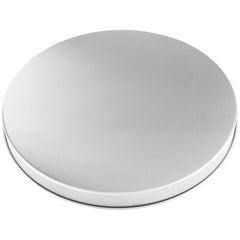 Stainless steel fire pit cover lid with a 20-inch diameter and reinforced thickness.
