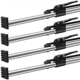 Set of four adjustable ratcheting cargo bars with rubber pads and 309 lbs capacity.