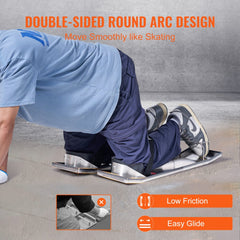 Bostome 28"x8" concrete knee board sliders with stainless steel and soft EVA pads for comfort.