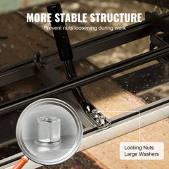 Bostome Portable Chainsaw Mill with galvanized steel frame and adjustable guide bar for precision cuts.
