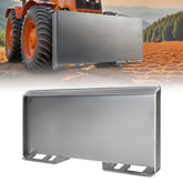 Bostome 3/8" skid steer quick attach plate made of grade 50 steel with universal mount design.