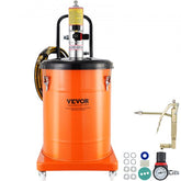 Bostome 10.5 gallon air operated grease pump with hose and gun for efficient lubrication.