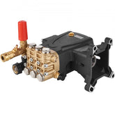 Bostome 4400 PSI 4 GPM pressure washer pump with 1-inch horizontal shaft and brass fittings.