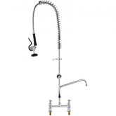 Bostome Commercial Pre-Rinse Faucet with brass construction and 12-inch swivel spout.