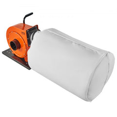 Bostome 1HP mobile dust collector with 21-gallon capacity and 2.5-micron filter bag.