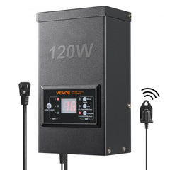 Bostome 120W low voltage landscape transformer with timer and photocell for outdoor lighting.