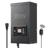 Bostome 300W low voltage landscape transformer with timer and photocell sensor for outdoor lighting.
