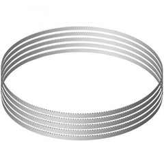 Bostome 65" carbon steel meat bandsaw blades in a 5-pack, designed for precise cutting.