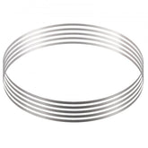 Five-pack of 82.3" carbon steel meat bone band saw blades with sharp serrated teeth.
