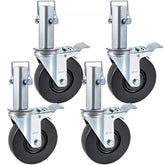 Bostome 5-inch swivel caster wheels with dual lock and 440lbs capacity for heavy equipment.