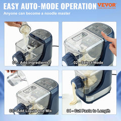 Bostome Automatic Electric Pasta Maker with 8 shapes and 500g flour capacity.