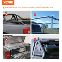 Bostome Roll Up Tonneau Cover for Dodge Ram, featuring durable PVC and aluminum support rods.