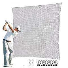 Bostome 10x10ft golf practice hitting net made of durable nylon for multi-sport use.