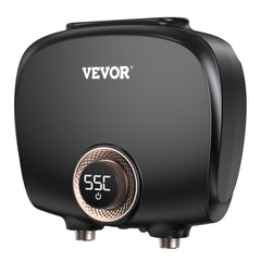 Bostome 7KW electric tankless water heater with digital display for under-sink installation.