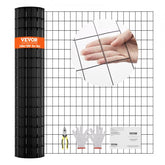 Bostome 16 gauge galvanized hardware cloth roll with vinyl coating and 2"x3" grid pattern.