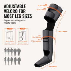 Bostome Full Leg Massager with air compression for feet, calves, thighs, and adjustable fit.