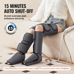 Bostome Full Leg Massager with air compression for feet, calves, thighs, and adjustable fit.