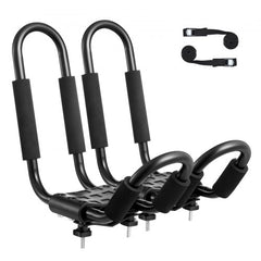 Bostome J-Shape kayak roof rack carrier made of alloy steel for SUVs with adjustable straps.