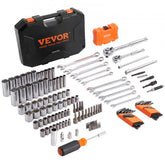 Bostome 145-piece mechanics tool set with SAE/metric sockets and a durable storage case.