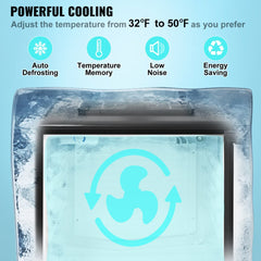 Bostome Single Tap Kegerator in black with adjustable temperature and spacious interior.