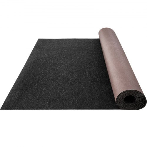 Black waterproof marine boat carpet measuring 6x13 ft with a soft, durable surface.
