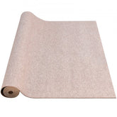 Rolled light brown waterproof marine boat carpet measuring 6 ft x 13 ft.