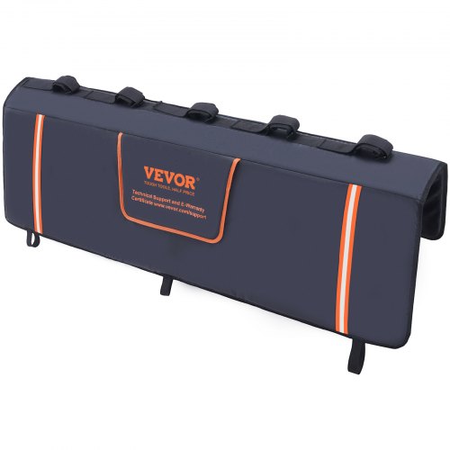 Bostome 53" 5-Bike Truck Tailgate Pad with waterproof PVC and zippered storage pockets.