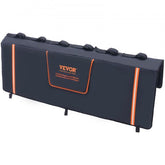 Black 62-inch VEVOR tailgate pad for pickup trucks, with straps for securing up to 6 bikes.
