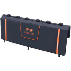 Black 62-inch VEVOR tailgate pad for pickup trucks, with straps for securing up to 6 bikes.