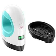 Compact green-and-white heat press machine for portable T-shirt and accessory designs.