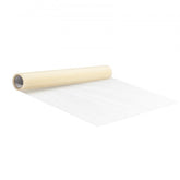 Self-adhesive polyethylene carpet protection film roll, 36 inches wide by 200 feet long.