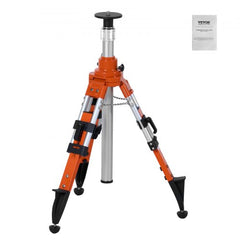Adjustable Bostome laser level tripod stand with aluminum legs and bubble level, 27 to 68 inches tall.