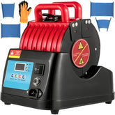 Bostome 4-in-1 mug heat press machine with LCD timer and versatile clamps for various cup sizes.