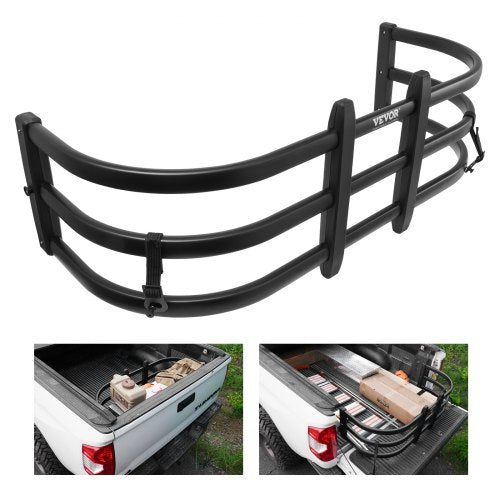Bostome aluminum truck bed extender, adjustable from 51.6" to 64" with a retractable design.