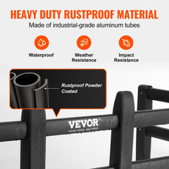 Bostome Aluminum Truck Bed Extender with adjustable length from 51.6" to 64" for pickups.