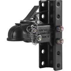 Heavy duty cast iron trailer coupler kit with a 15,000 lbs towing capacity and quick-release design.