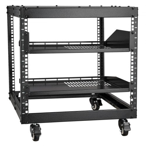 Bostome 9U 4 Post Open Frame Server Rack with adjustable depth from 23" to 40".