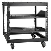 Bostome 9U 4 Post Open Frame Server Rack with adjustable depth from 23" to 40".