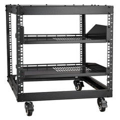 Bostome 9U 4 Post Open Frame Server Rack with adjustable depth from 23" to 40".