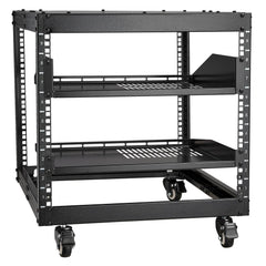 Bostome 9U 4 Post Open Frame Server Rack with adjustable depth from 23" to 40".