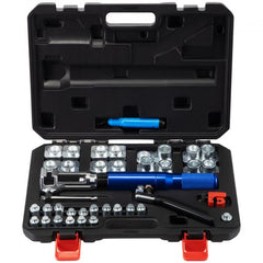 Bostome Hydraulic 45° Double Flaring Tool Kit with dies, pipe cutter, and storage case.