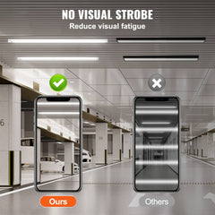 Bostome 10-pack LED shop lights, 4 feet long, designed for bright, flicker-free illumination.