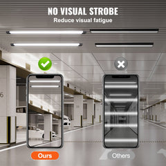 Bostome 10-pack of 4FT LED shop light fixtures with linkable design and bright 4500LM output.